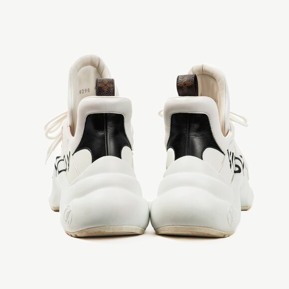 Louis Vuitton Archlight White & Black Signature Chunky Sneakers - Picture 3 of 14